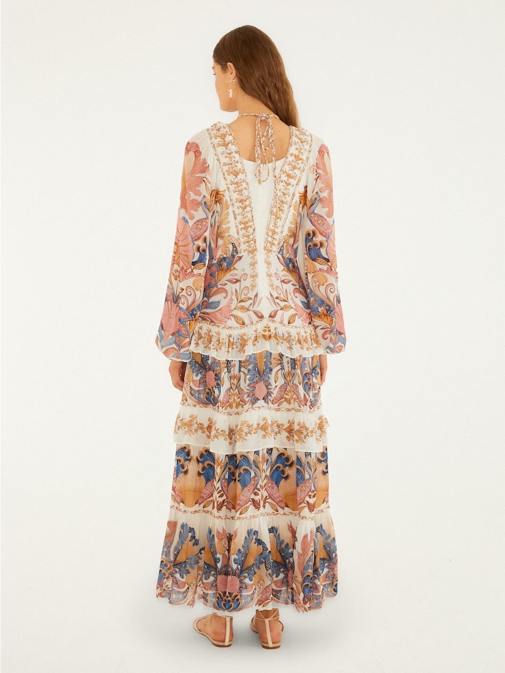 Farm Rio SEA GARDEN OFF WHITE BRAID DETAILS
LONG DRESS - Picture 3 of 8